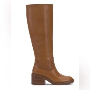 Vince Camuto Tall Leather Heeled Boots - Vuliann Knee High Boot - Golden Walnut